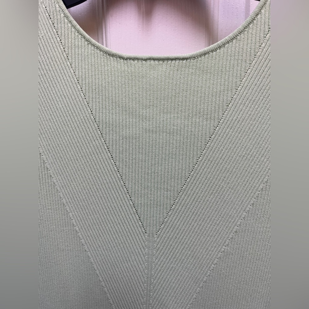 💚 NWT! MAJE Pistachio Green Ribbed Dress - Picture 6 of 11